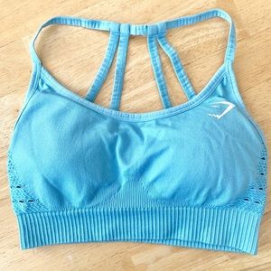 Gymshark energy seamless blue sports bra size s